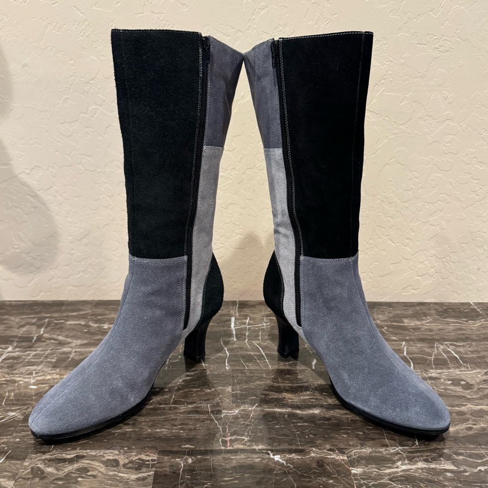 Aj Valenci Suede Patchwork Boots - image 8